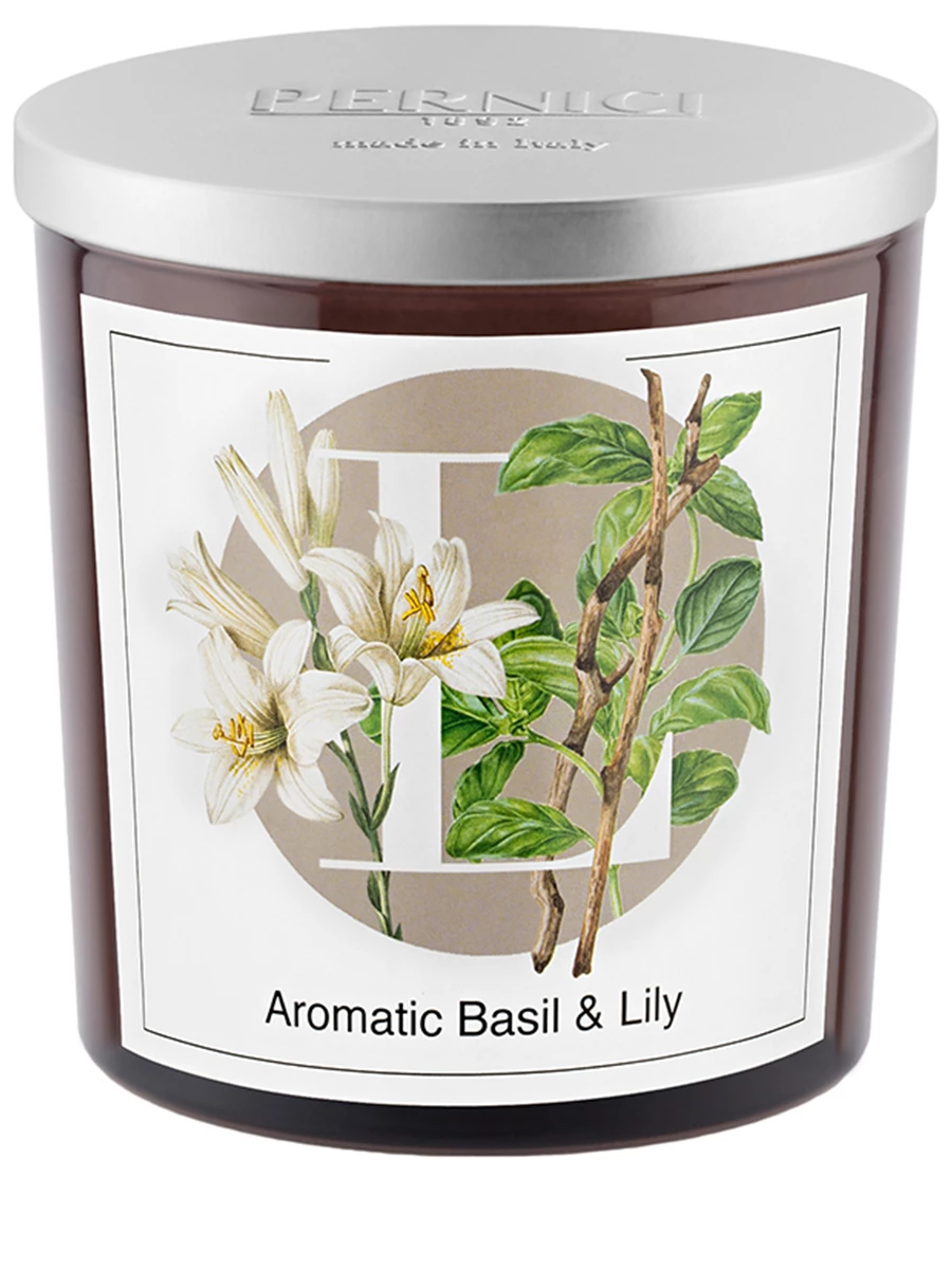 Свеча ароматическая Aromatic basil&Lily