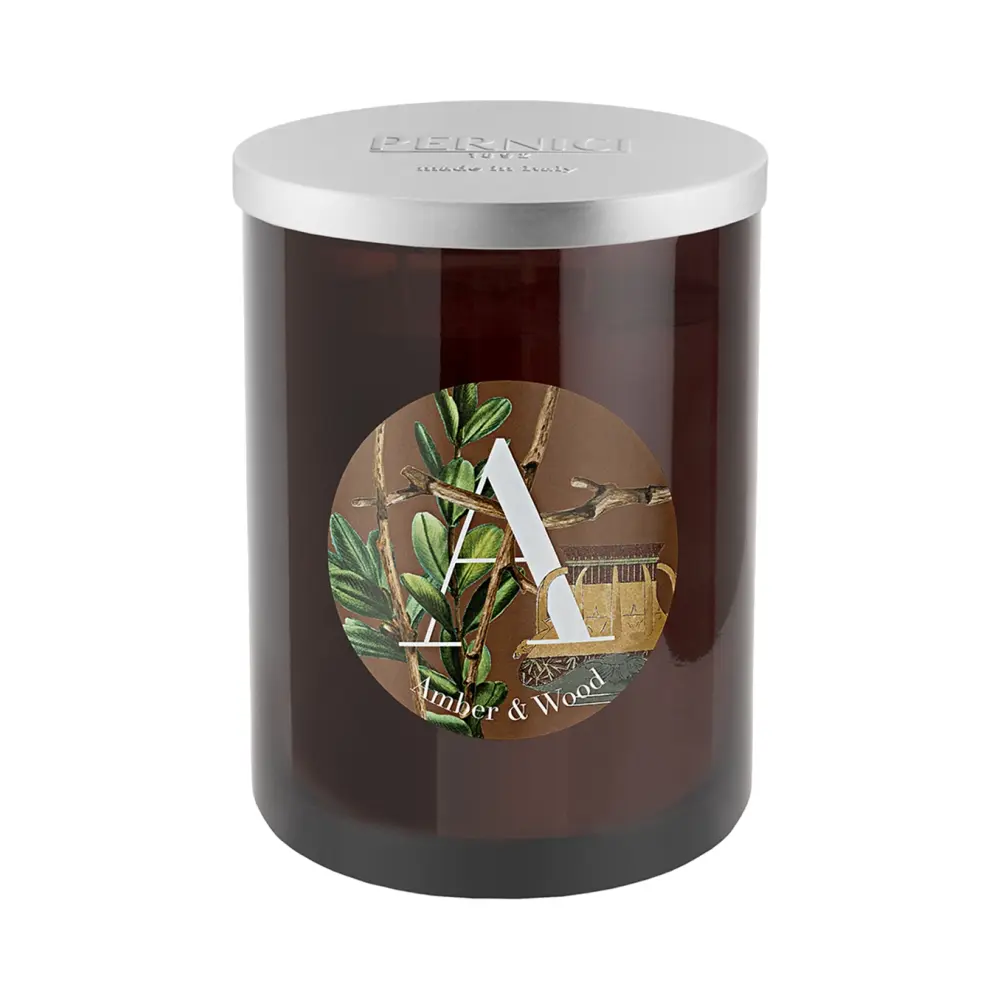 Свеча ароматическая Amber & Wood Амбра и Древесина 900г 3 фитиля