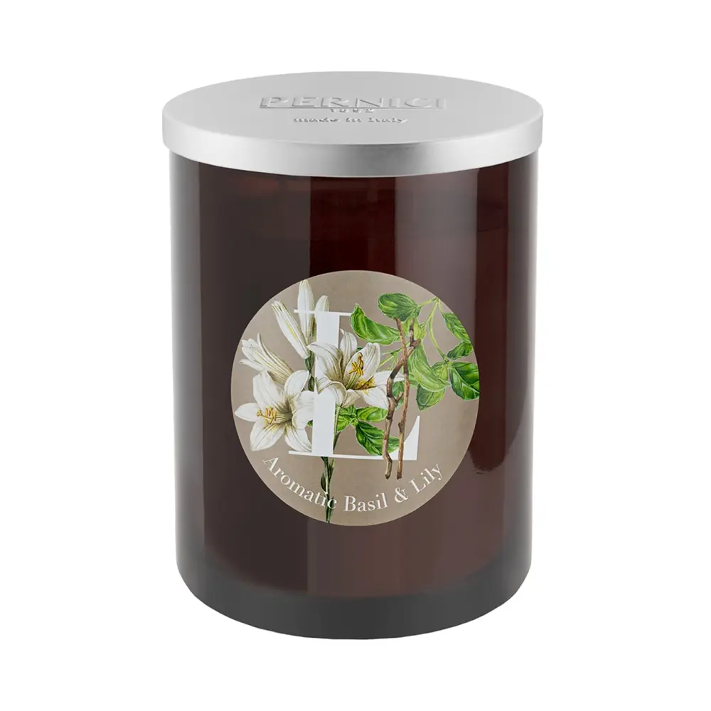 Свеча ароматическая Aromatic basil & Lily Ароматный базилик и Лилия 900г 3 фитиля
