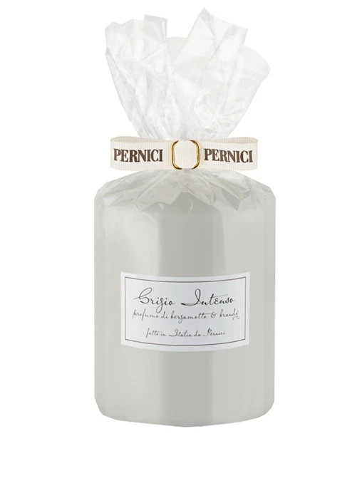 Свеча интерьерная Grigio Intenso profumo di Bergamotto e Brandy PERNICI