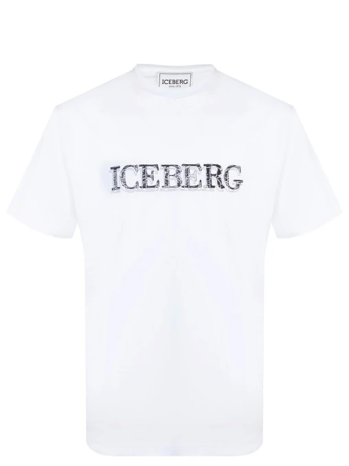 Футболка хлопковая с принтом ICEBERG