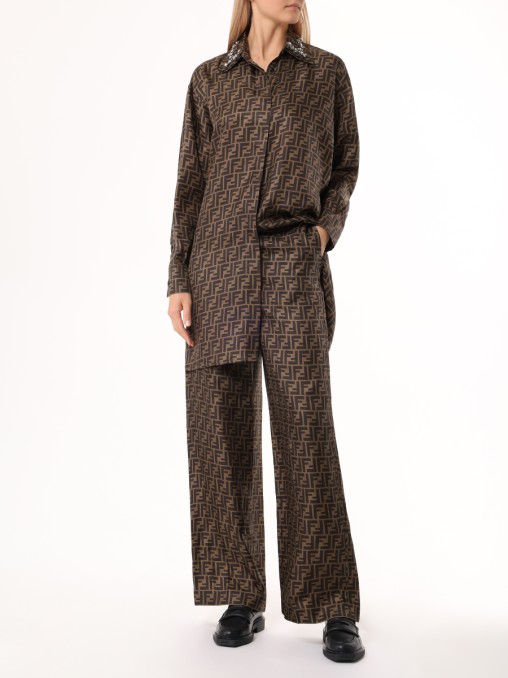 Брюки шелковые FENDI