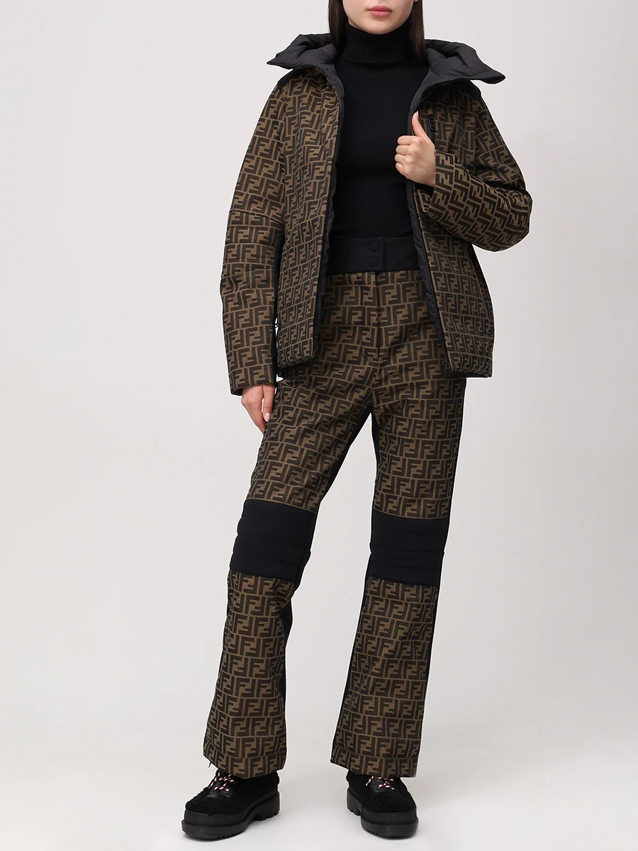 Пуховик с принтом