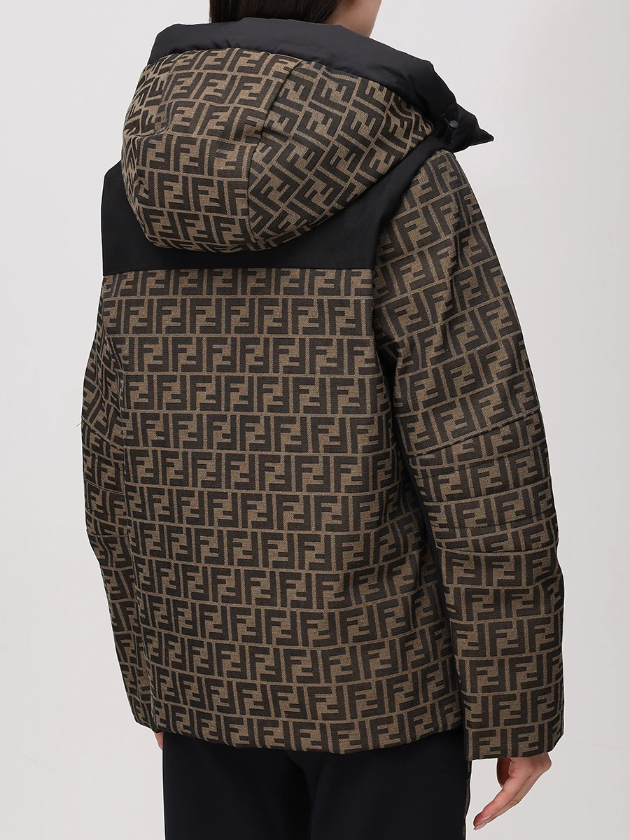 Пуховик с принтом