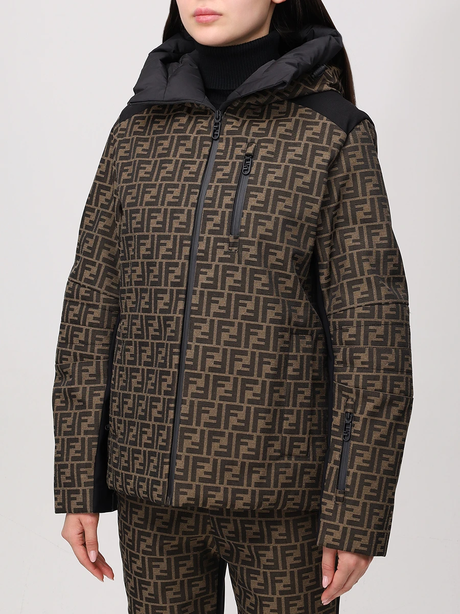 Пуховик с принтом