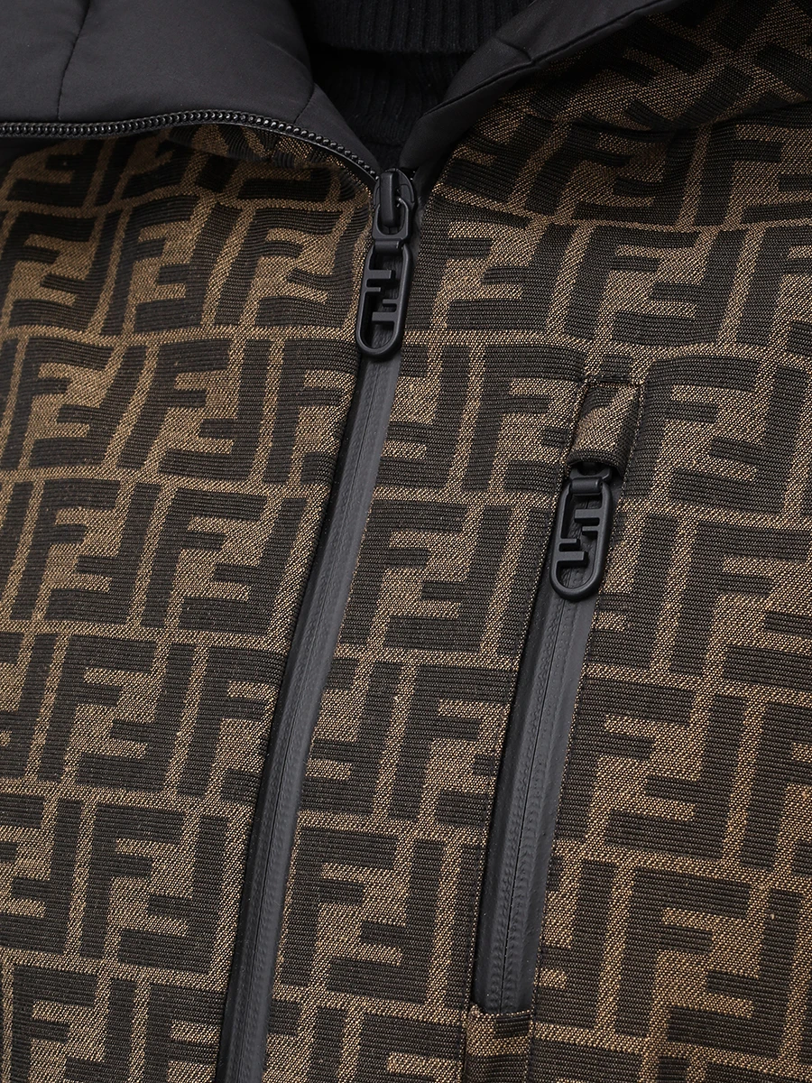 Пуховик с принтом