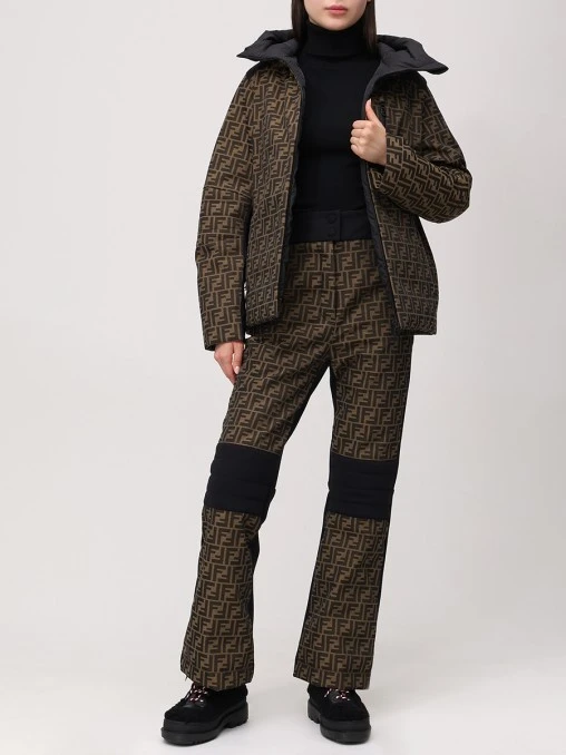 Пуховик с принтом FENDI