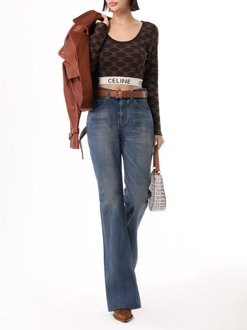 Топ с принтом CELINE