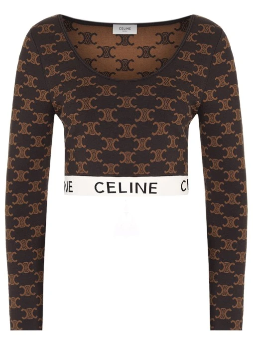 Топ с принтом CELINE