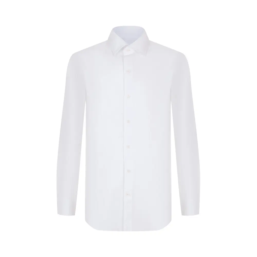Рубашка Regular Fit из хлопка и льна
