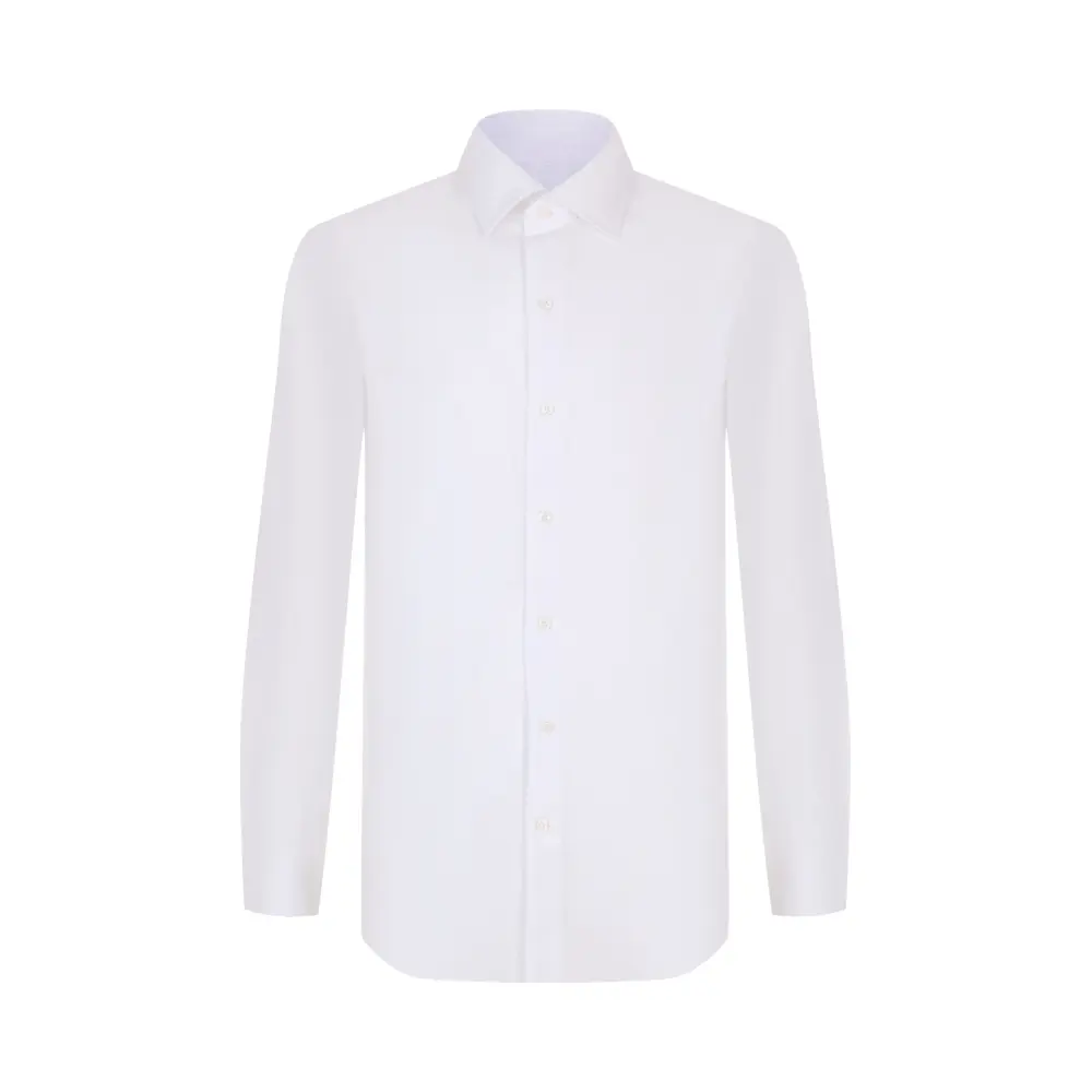 Рубашка Regular Fit из хлопка и льна