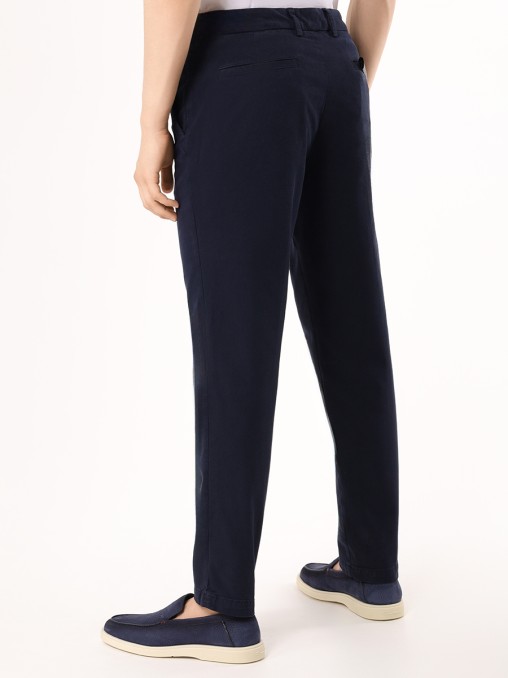 Брюки Slim Fit из хлопка и лиоцелла BOSS