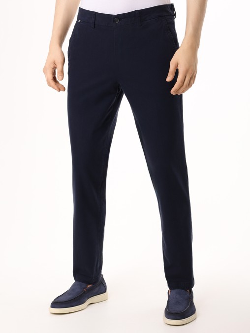 Брюки Slim Fit из хлопка и лиоцелла BOSS