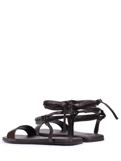 Сандалии кожаные BRUNELLO CUCINELLI