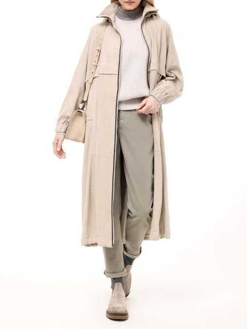 Плащ замшевый BRUNELLO CUCINELLI