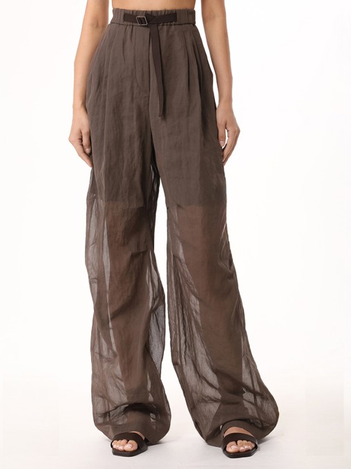 Брюки из органзы BRUNELLO CUCINELLI