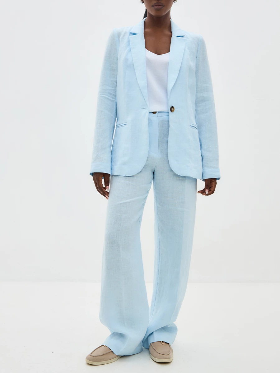 Брюки льняные