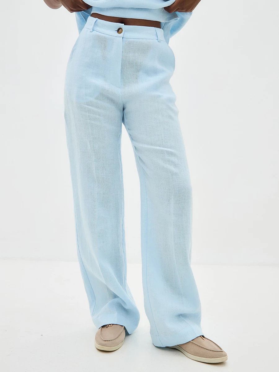 Брюки льняные