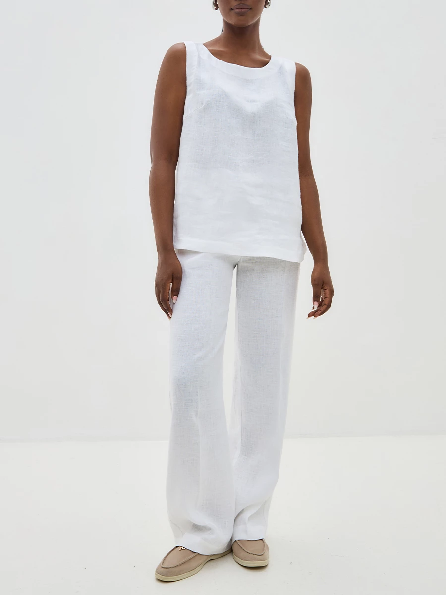 Брюки льняные