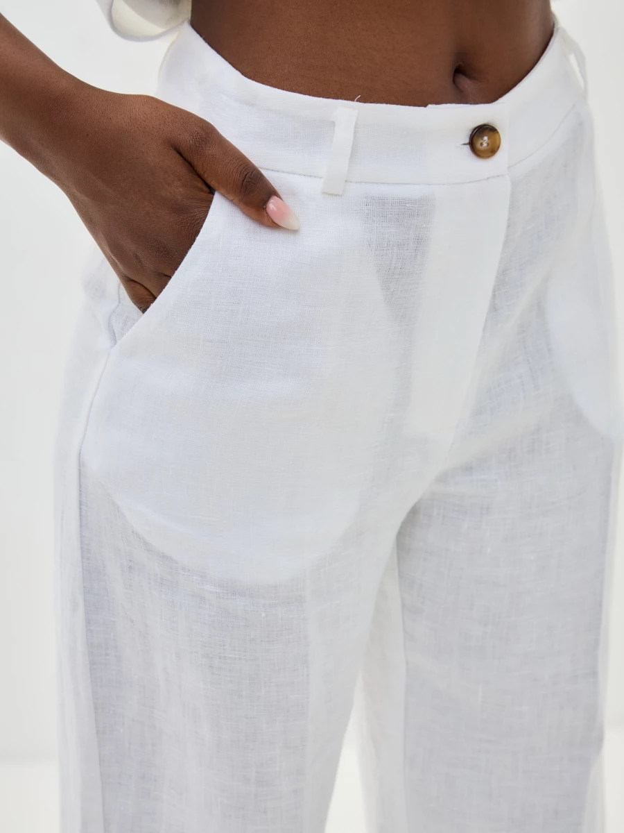 Брюки льняные