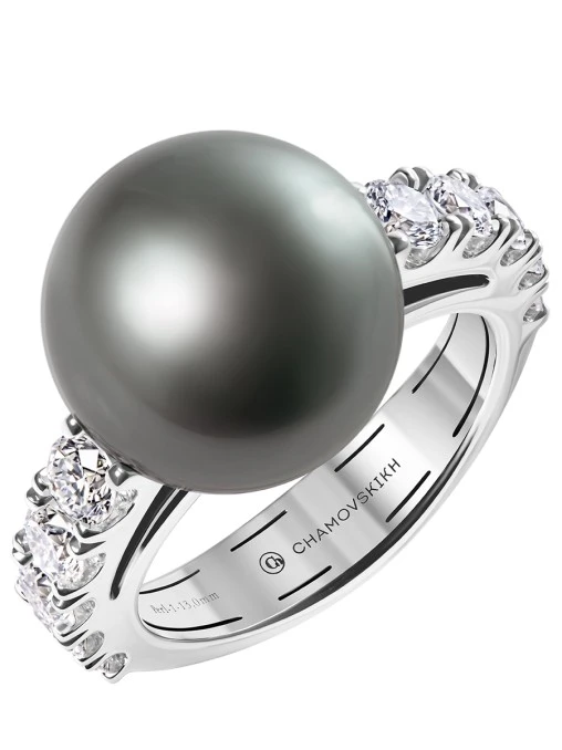 Кольцо с жемчугом и бриллиантами CHAMOVSKIKH JEWELLERY HOUSE