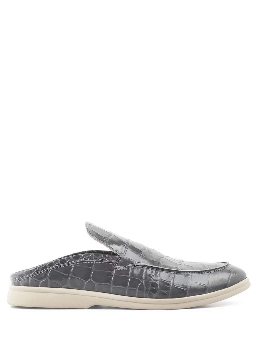 Мюли кожаные Novara gray croco