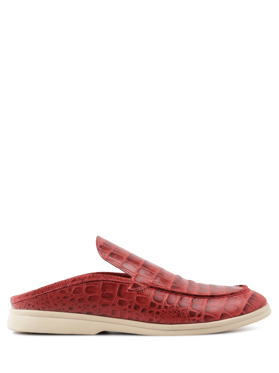 Мюли кожаные Novara red croco