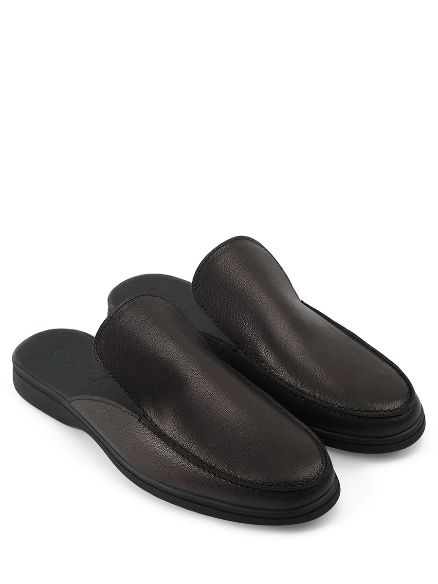 Мюли кожаные Abruzzo black chevro