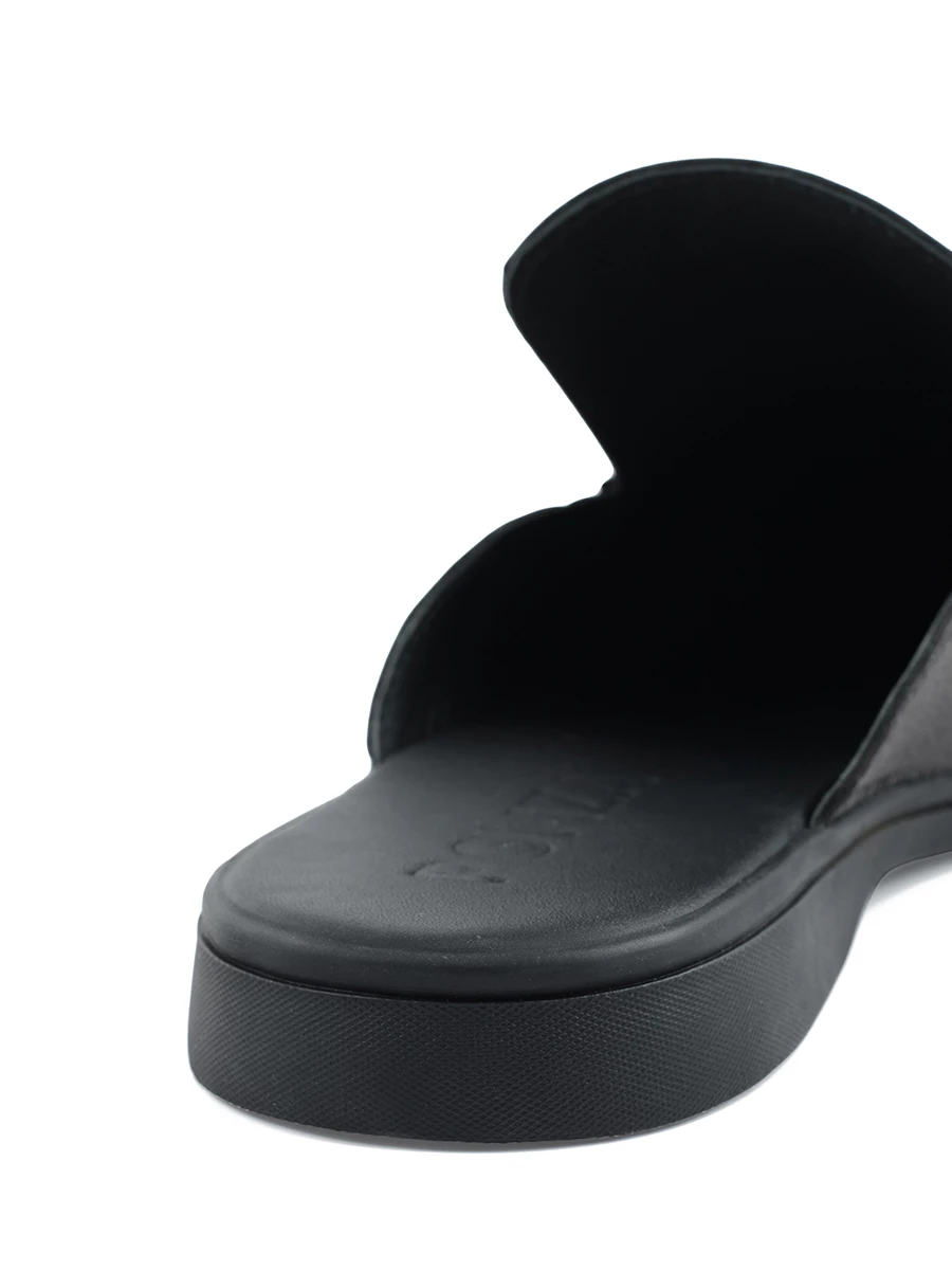 Мюли кожаные Abruzzo black chevro