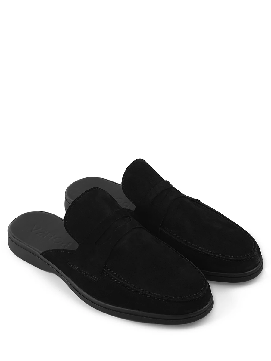 Мюли замшевые Prato black suede