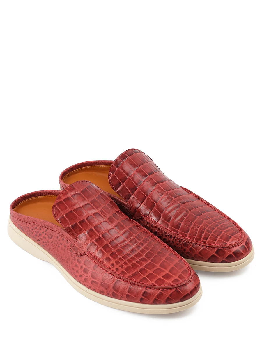 Мюли кожаные Abruzzo red croco