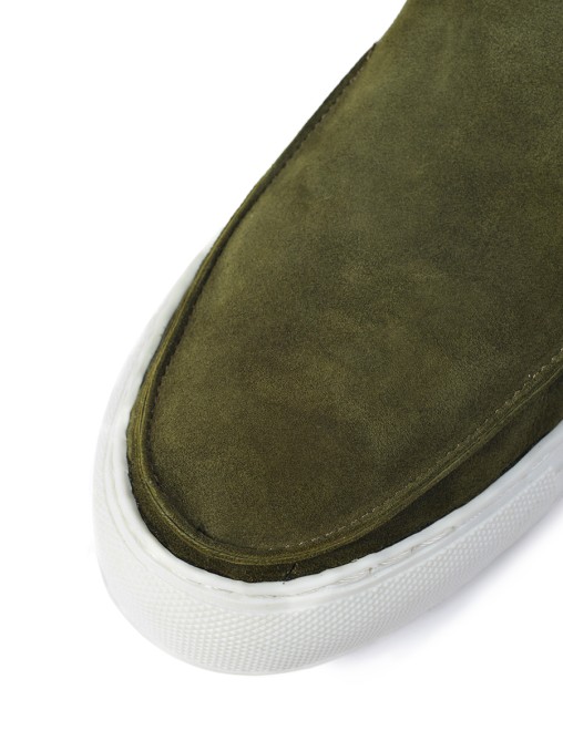 Слипоны замшевые Asti green PONZA