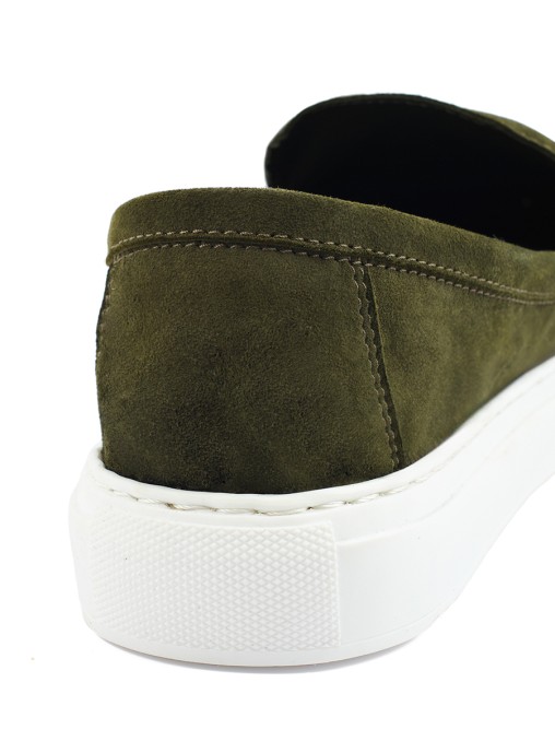 Слипоны замшевые Asti green PONZA