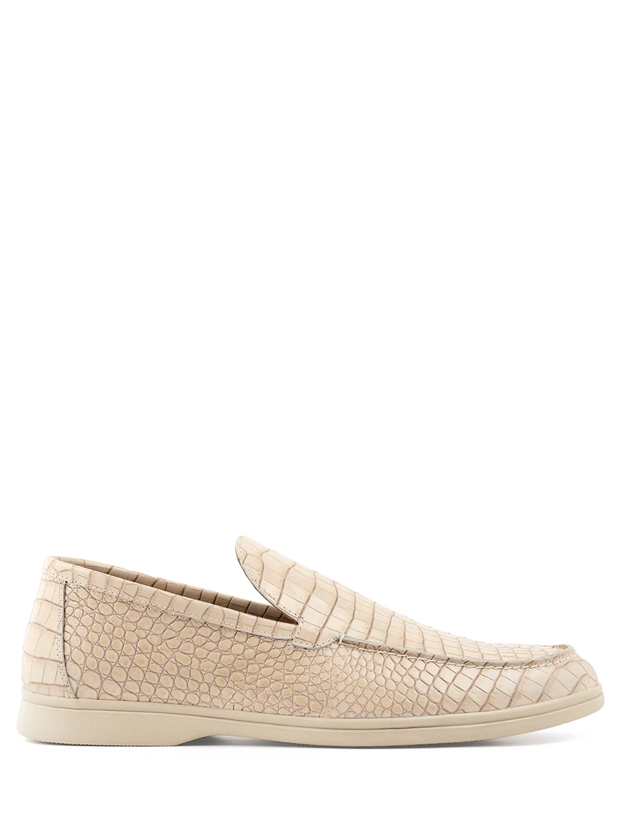 Лоферы кожаные Trento cream croco