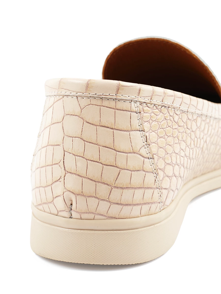 Лоферы кожаные Trento cream croco