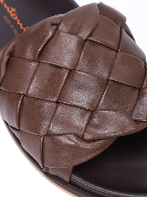 Шлепанцы кожаные SANTONI