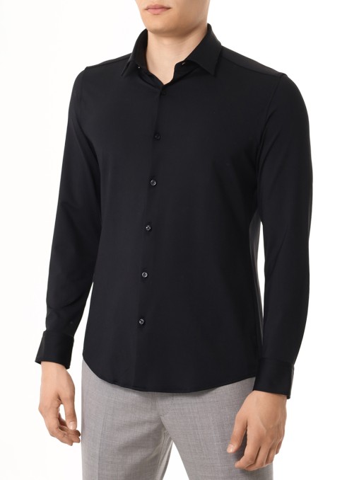 Рубашка Slim Fit однотонная HUGO