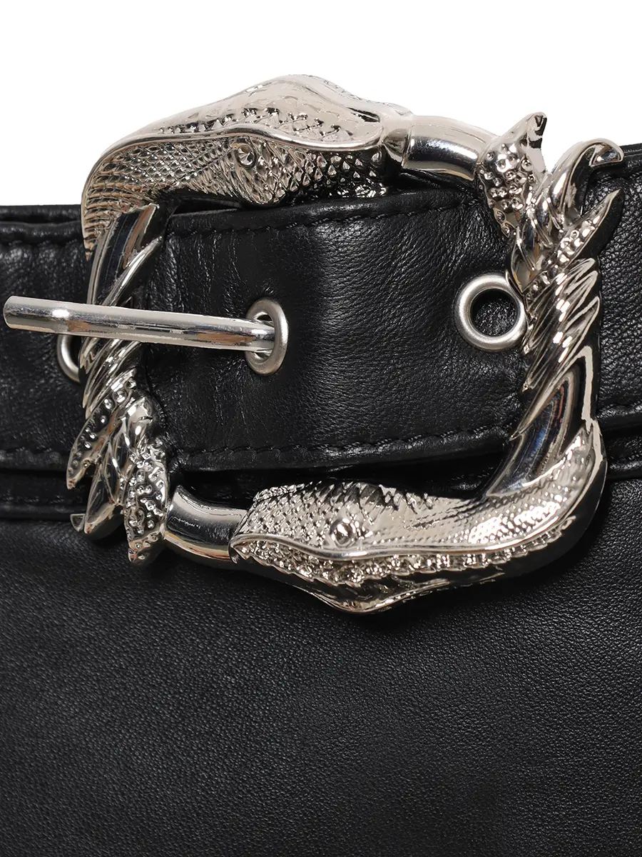 Юбка кожаная