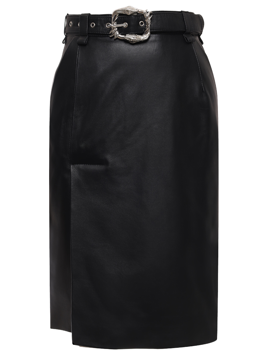 Юбка кожаная