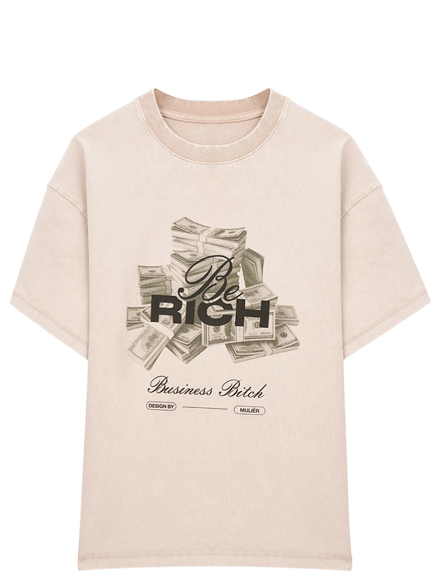 Футболка хлопковая «Be Rich»