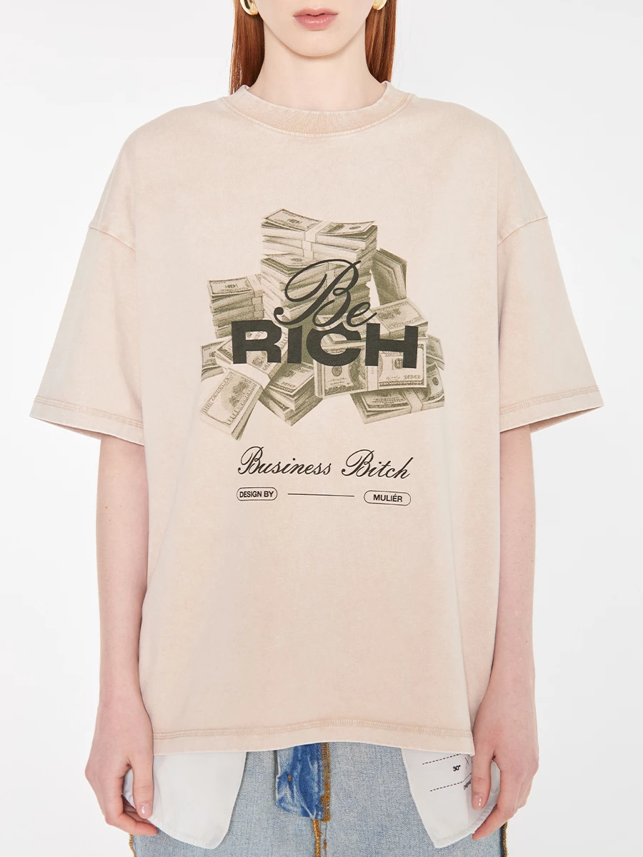 Футболка хлопковая «Be Rich»