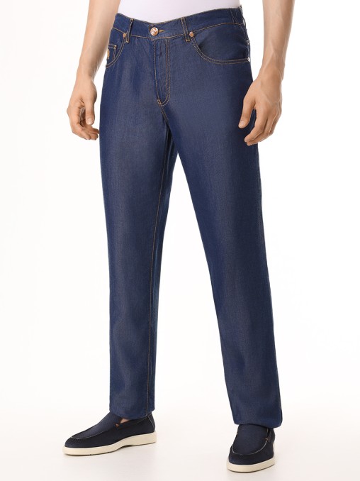 Джинсы Regular Fit однотонные JOHNNY MANGLANI