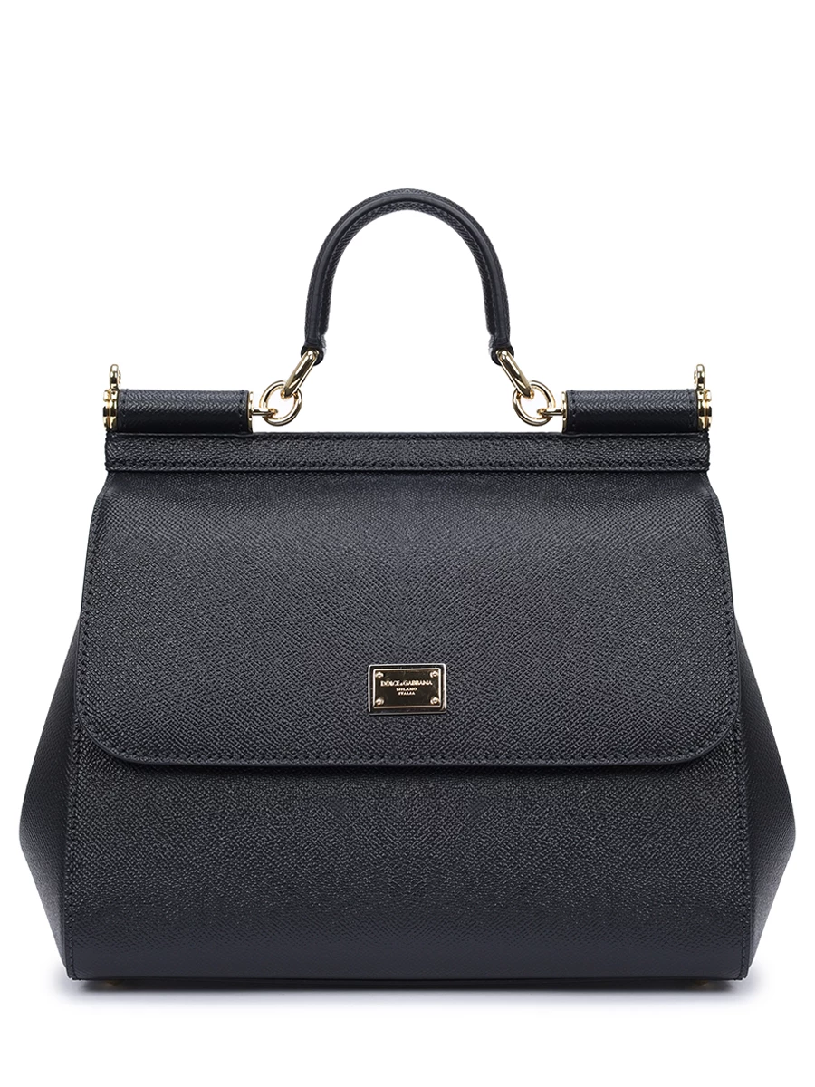 Сумка кожаная Sicily от DOLCE & GABBANA за 235 000 рублей (цвет: черный ...