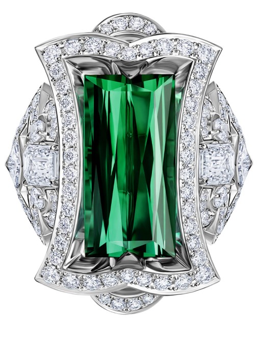 Кольцо с турмалином верделитом и бриллиантами CHAMOVSKIKH JEWELLERY HOUSE