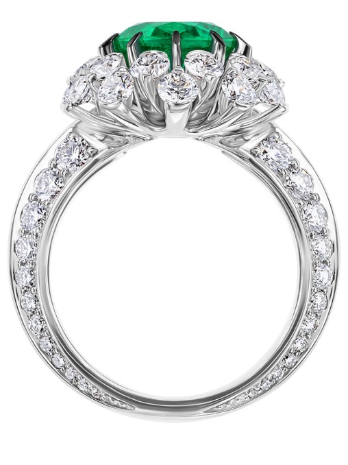 Кольцо с изумрудом и бриллиантами CHAMOVSKIKH JEWELLERY HOUSE