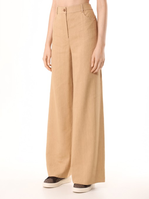 Брюки изо льна и вискозы ALBERTA FERRETTI