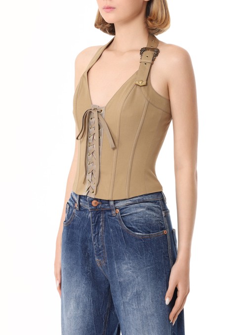 Топ хлопковый VERSACE JEANS COUTURE