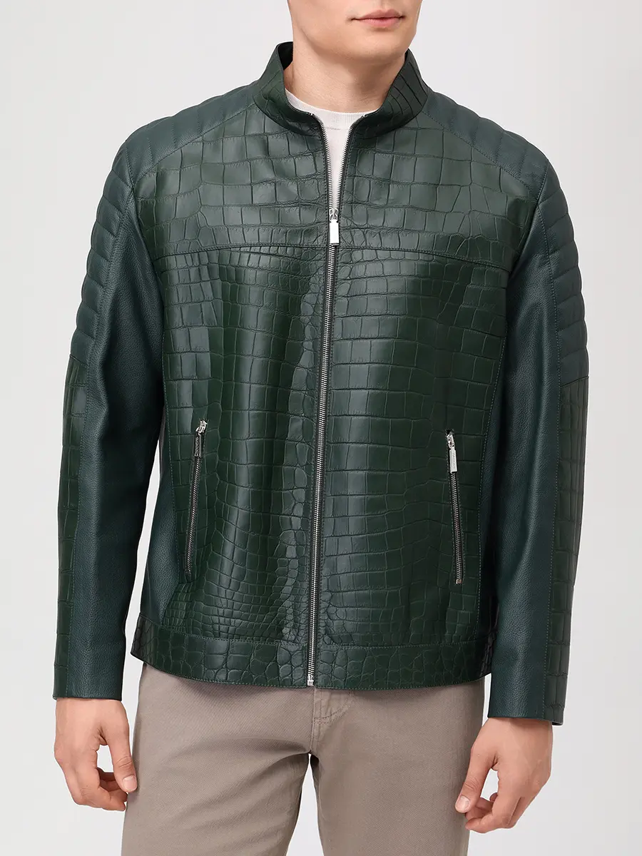 Куртка из кожи крокодила