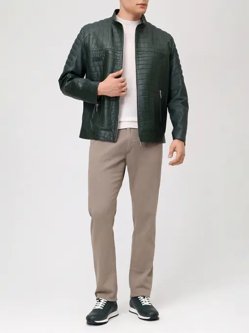 Куртка из кожи крокодила BARDINI