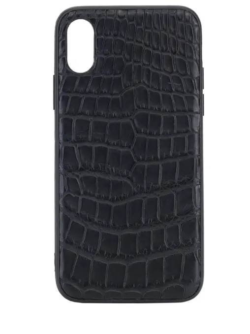 Чехол для iPhone X из кожи крокодила BARDINI